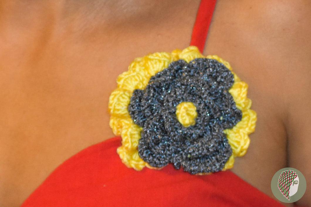 Шнола-Брошка Плетени Цветя #2