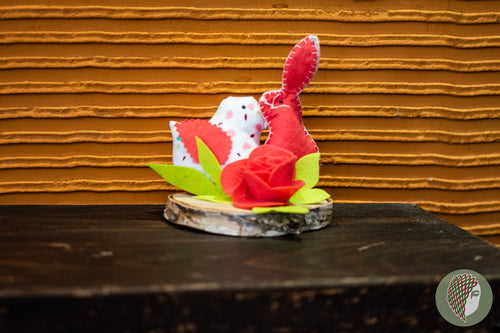 Pletitsa Дървена Плочка Фигурки Влюбено Зайче и Пиле