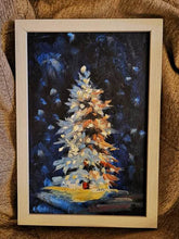 Заредете изображение във визуализатора на галерията – &quot;Снежко в нощта&quot; Анна Попова-Узунова Картина Акрилни Бои
