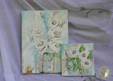 Заредете изображение във визуализатора на галерията – &quot;Пет Сини Рози&quot; Акрил, Платно
